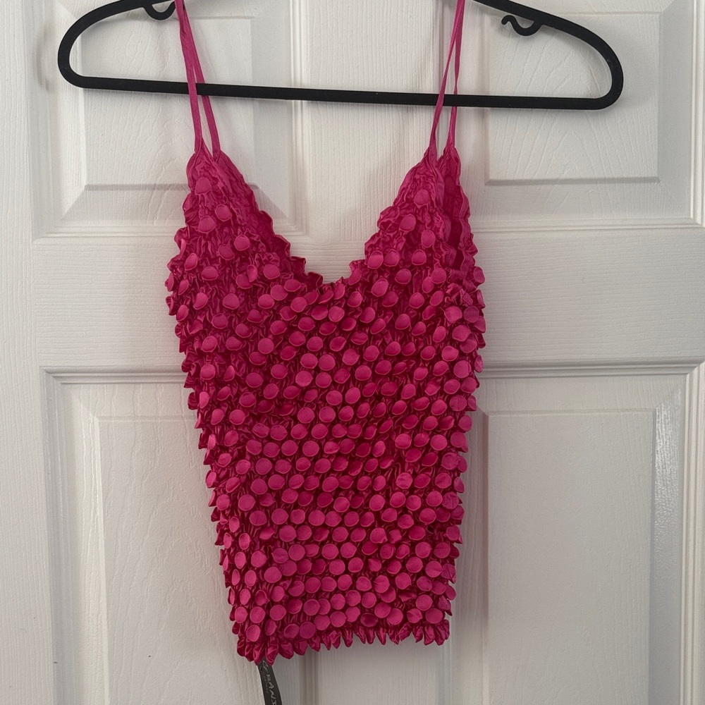 Pink Textured Women's Top